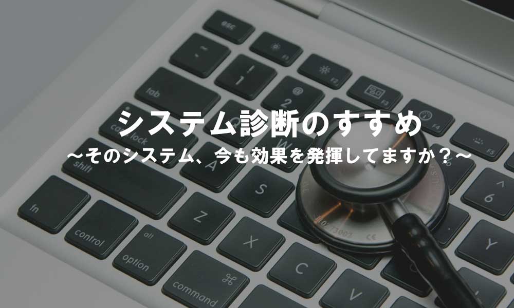 システム診断のすすめ～そのシステム、今も効果を発揮してますか？～