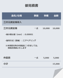 大型機械・装置の複雑な見積も表現可能